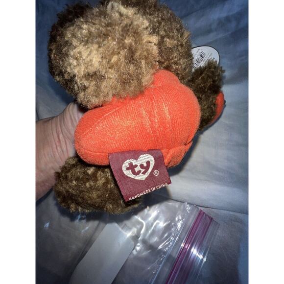 1993 ty Attic Treasures Peter Bear in Halloween Pumpkin Costume Jointed Tags - Picture 7 of 9